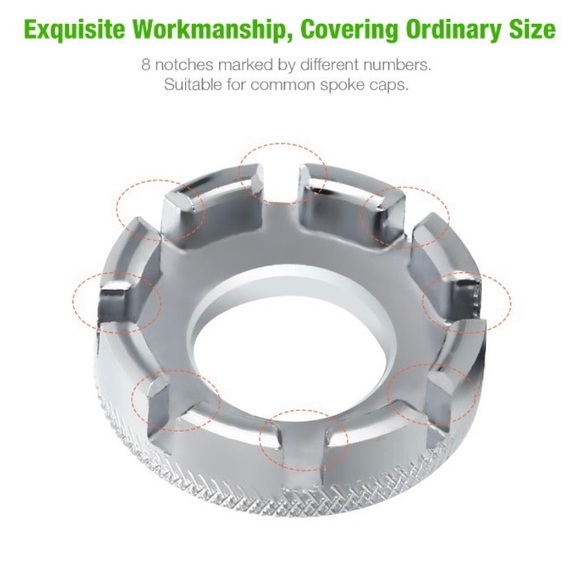 Bike Spoke Nipple Tension Tool Wrench 8 sizes Spanner - Picture 3 of 7